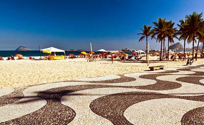 Strand Copacabana in Rio de Janeiro, Brasilien