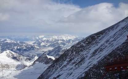 Blick am Gipfel des Brockens im Harzgebirge