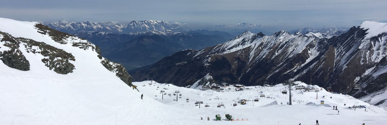 Skifahren Kaprun kitzsteinhorn - Blick auf das Skigebiet am Kitzsteinhorn
