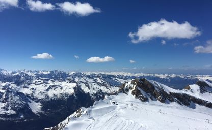 Blick auf die Salzburger Alpen vom Kitzsteinhorn Gletscher