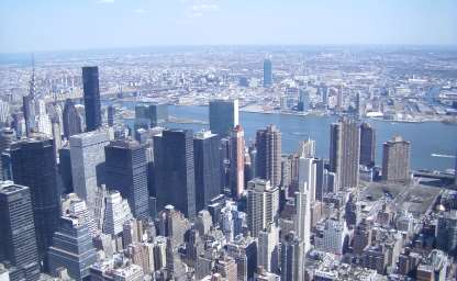 Blick auf Manhatten in New York City