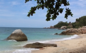 Strand auf Lombok, Indonesien