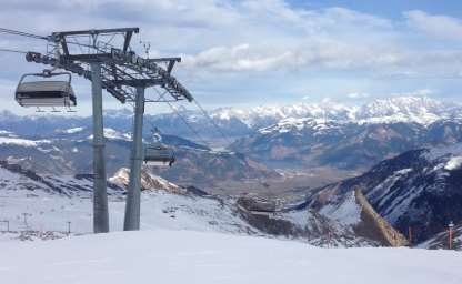 Blick vom Kitzsteinhorn in den Österreichischen Alpen